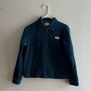 Brixton Utopia Jacket Women Sz  XS Indie Teal Corduroy Detroit Chore Full Zip